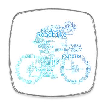 Gift idea for a road bike with road bike - Square fridge magnet - white - Front