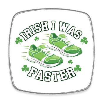 Irish I Was Faster - Square fridge magnet - white - Front