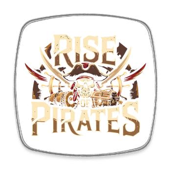 Rise Of Pirates Abenteuer und Schatzsuche - Viereckiger Kühlschrankmagnet - Weiß - Vorne