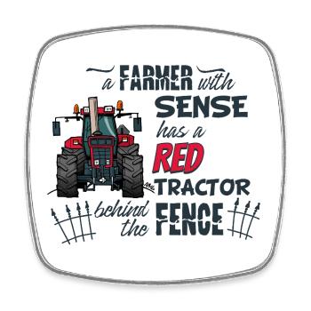 0362_A_Farmer_with_sense - Square fridge magnet - white - Front