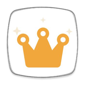 Reine Héritière Roi Princesse - Dames Cadeaux - Magnet carré - blanc - Devant