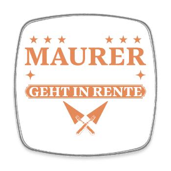 Maurer im Ruhestand Handwerker Abschiedsgeschenk - Viereckiger Kühlschrankmagnet - Weiß - Vorne