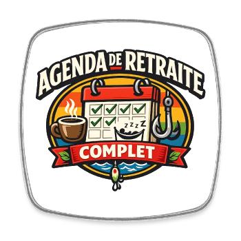 Agenda de Retraité Complet Humour - Magnet carré - blanc - Devant
