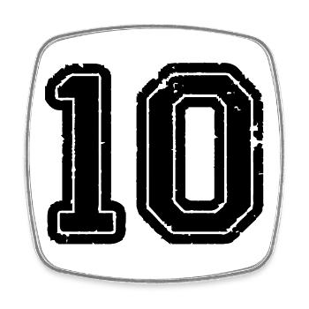 10 - Square fridge magnet - white - Front