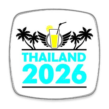 thailand_2026 - Viereckiger Kühlschrankmagnet - Weiß - Vorne