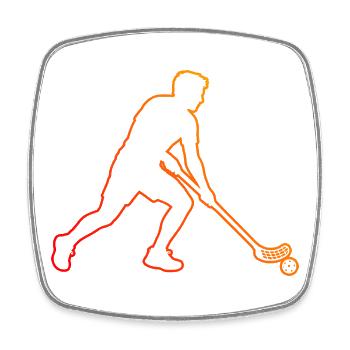 The floorball players and floorball go together - Square fridge magnet - white - Front