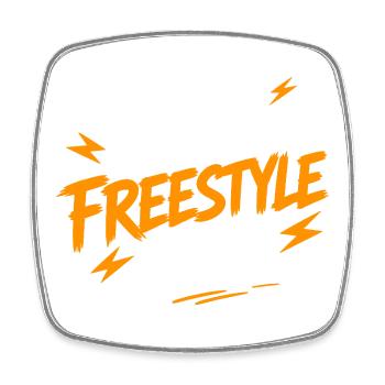 Geboren ins Freestyle-Leben - Viereckiger Kühlschrankmagnet - Weiß - Vorne