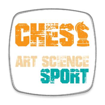 Schach Schachspieler Schachbrett - Viereckiger Kühlschrankmagnet - Weiß - Vorne