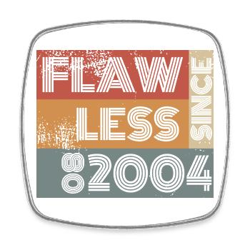 22. Anniversaire Flawless depuis 08/2004 - Magnet carré - blanc - Devant