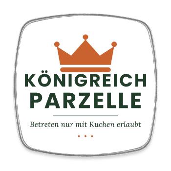 Königreich Parzelle – Kleingarten Spruch - Viereckiger Kühlschrankmagnet - Weiß - Vorne