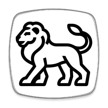 chimère - Magnet carré - blanc - Devant