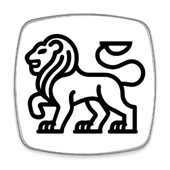 chimère - Magnet carré - blanc - Devant