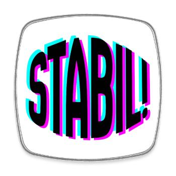 stable - Square fridge magnet - white - Front