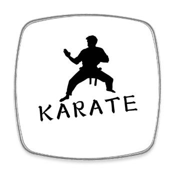 karaté - Magnet carré - blanc - Devant