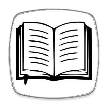 Buch Bücher lesen Geschenk - Viereckiger Kühlschrankmagnet - Weiß - Vorne