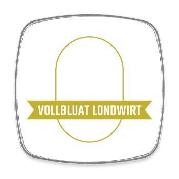 Vollbluat Londwirt - Viereckiger Kühlschrankmagnet - Weiß - Vorne