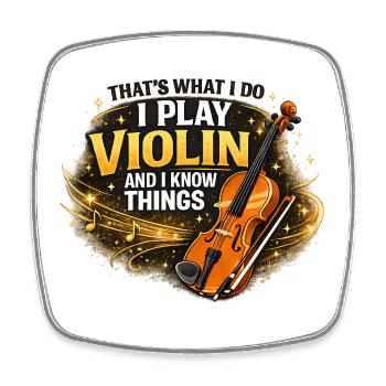 Cadeau pour le violoniste - Magnet carré - blanc - Devant