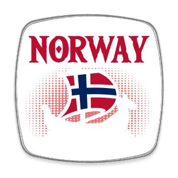 Norway Vacation Norge Fjords Travel Scandinavian - Square fridge magnet - white - Front