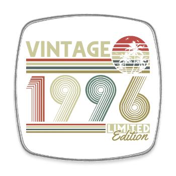 Vintage 1996 Vintage Birthday Gift Retro - Square fridge magnet - white - Front