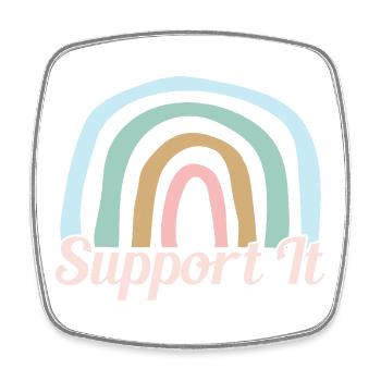 Citation d’assistant social : Soutien au travail social - Magnet carré - blanc - Devant