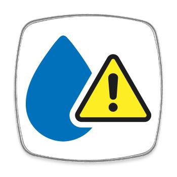 Water Leak Warning Solid Icon Moisture Symbol - Square fridge magnet - white - Front