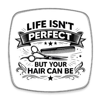 Cadeau drôle de coiffeuse pour une coiffeuse - Magnet carré - blanc - Devant