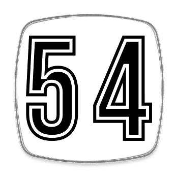 54 Number Symbol - Square fridge magnet - white - Front
