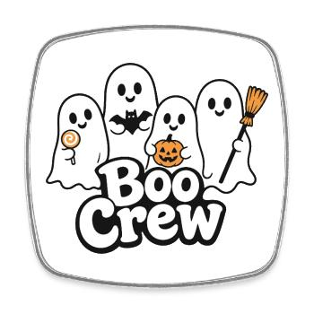 Boo Crew Halloween Ghosts - Square fridge magnet - white - Front
