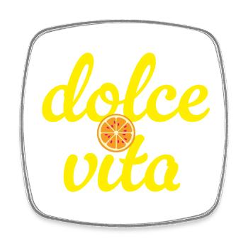 Dolce Vita Orange Sommer Fun Party Italien Zitrus - Viereckiger Kühlschrankmagnet - Weiß - Vorne