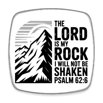 The Lord Is My Rock Psalm 62 - Viereckiger Kühlschrankmagnet - Weiß - Vorne