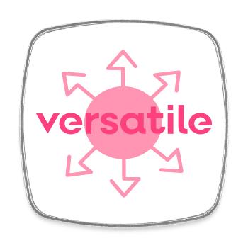 vielseitig - Viereckiger Kühlschrankmagnet - Weiß - Vorne