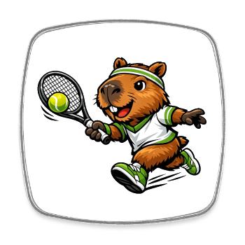 koala, poker, pokerspiel, spielkarten, pokerchips, - Viereckiger Kühlschrankmagnet - Weiß - Vorne