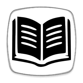 Buch Bücher lesen - Viereckiger Kühlschrankmagnet - Weiß - Vorne