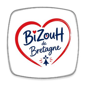BiZouH De Bretagne - Magnet carré - blanc - Devant