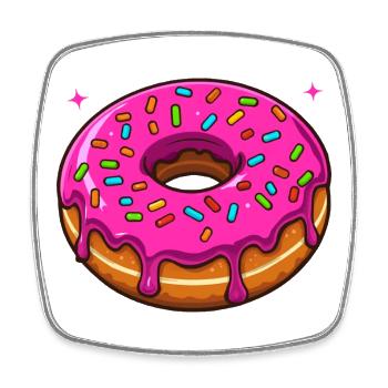 A hole full of happiness - Square fridge magnet - white - Front