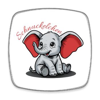 Cute Elephant - Square fridge magnet - white - Front