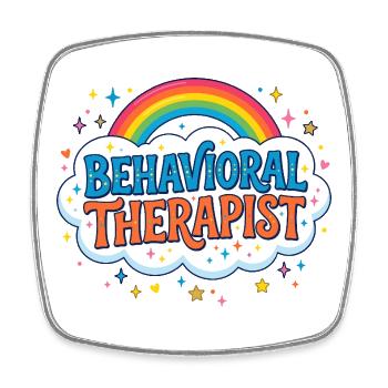 Behavioural therapist, school behaviour technician - Square fridge magnet - white - Front