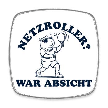 Tischtennis Capybara Netzroller War Absicht - Viereckiger Kühlschrankmagnet - Weiß - Vorne