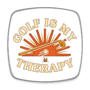 Golf Is My Escape - Square fridge magnet - white - Front