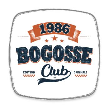 Cadeau 40 Ans Homme 1986 – Bogosse Club - Magnet carré - blanc - Devant