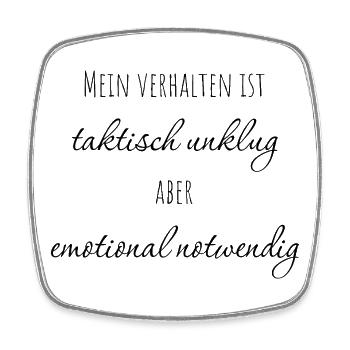 Mein Verhalten ist taktisch unklug - Viereckiger Kühlschrankmagnet - Weiß - Vorne