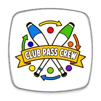 CLUB PASS CREW - Viereckiger Kühlschrankmagnet - Weiß - Vorne