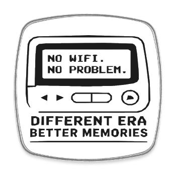 Offline Gaming Nostalgie - Viereckiger Kühlschrankmagnet - Weiß - Vorne
