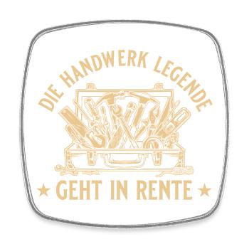 Handwerk Legende geht in Rente Geschenk - Viereckiger Kühlschrankmagnet - Weiß - Vorne