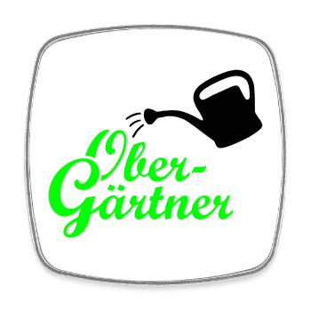 Obergärtner Giesskanne - Viereckiger Kühlschrankmagnet - Weiß - Vorne