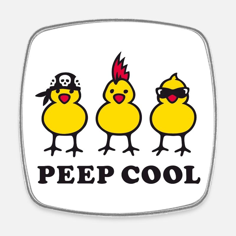 Peep Cool - Viereckiger Kühlschrankmagnet - Weiß
