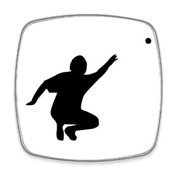 Petanque Spieler - Viereckiger Kühlschrankmagnet - Weiß - Vorne