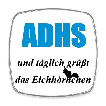 ADHS Eichhörnchen Geschenk - Viereckiger Kühlschrankmagnet - Weiß - Vorne