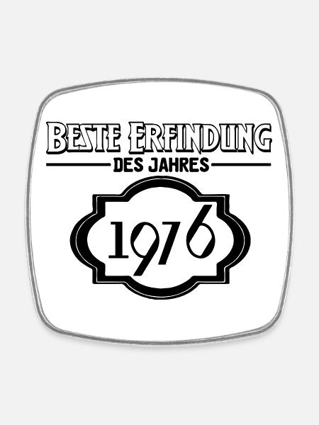 Beste Erfindung des Jahres 1976 Geschenk - Viereckiger Kühlschrankmagnet - Weiß