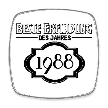 Beste Erfindung des Jahres 1988 Geschenk - Viereckiger Kühlschrankmagnet - Weiß - Vorne